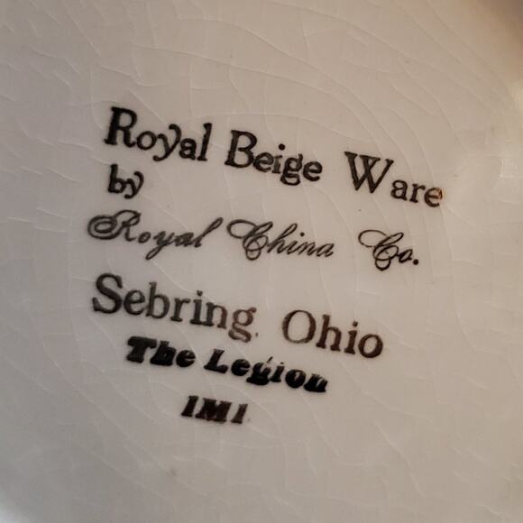 Royal Beige Ware 6.5" Legion Blue Poppy Flower Bread Plate Set (2) - Picture 9 of 9